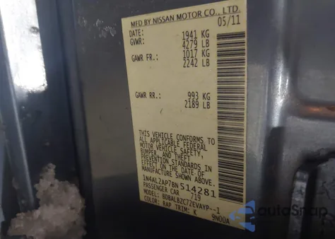 2011 Nissan Altima 2.5 S from USA, damaged, VIN 1N4AL2AP7BN514281